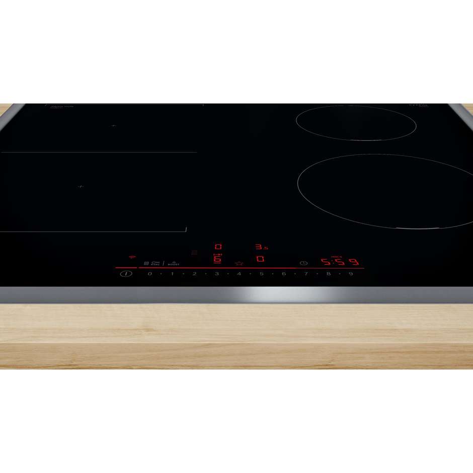 Bosch PVS645HB1E Serie 6 piano a induzione 60 cm, 4 zone Combi, nero