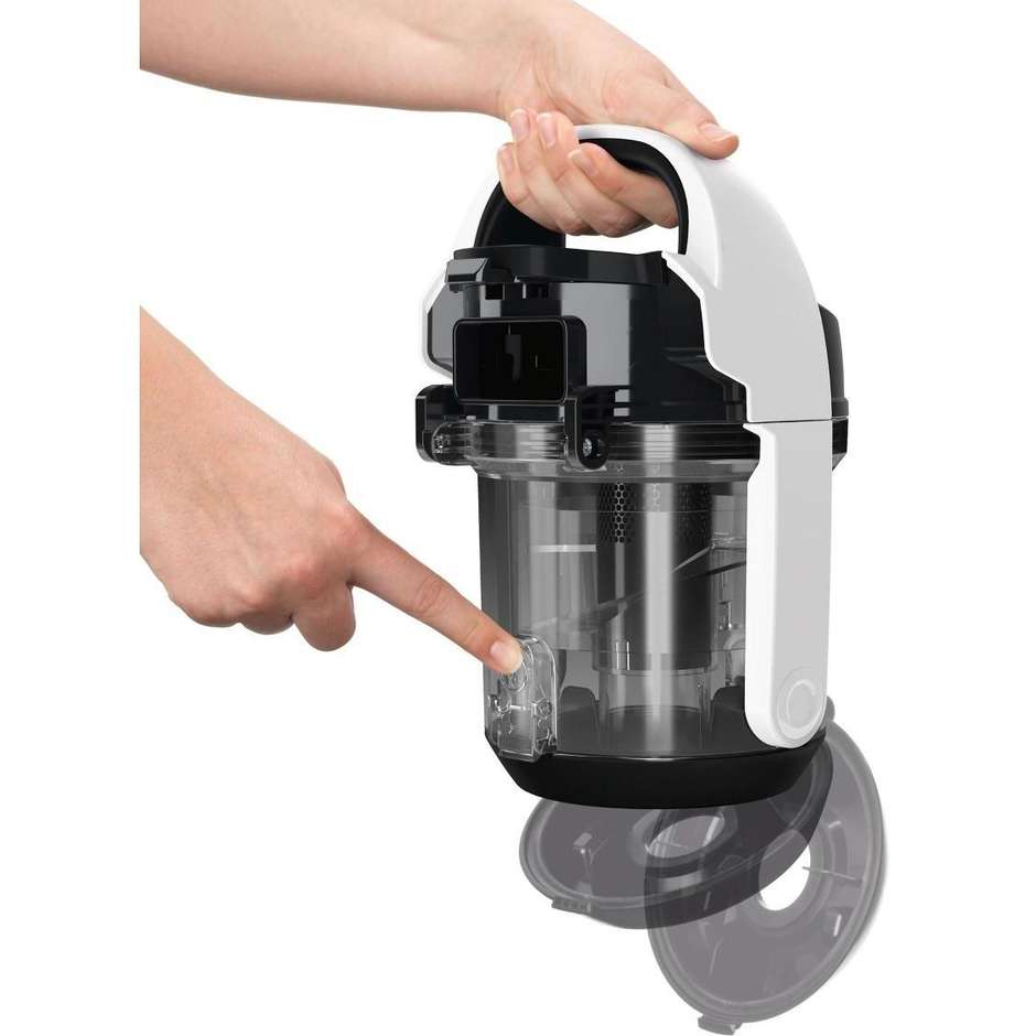 Bosch Serie 2 BGS05A222 aspirapolvere senza sacco bianco e nero, 700 W, 1,5 L