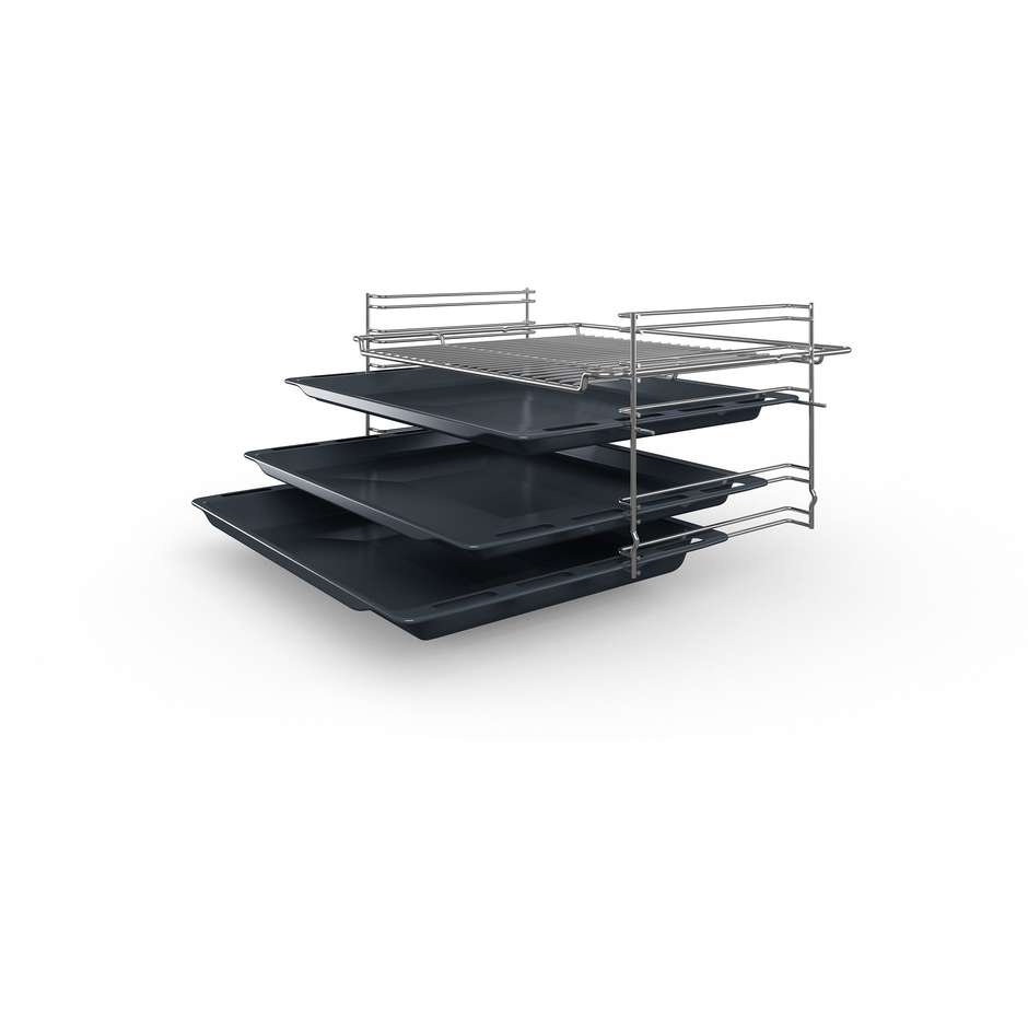 Bosch Serie 2 HBF113BR1S Forno Elettrico da Incasso 66 Litri Aria Calda 3D Display LED Classe A Inox