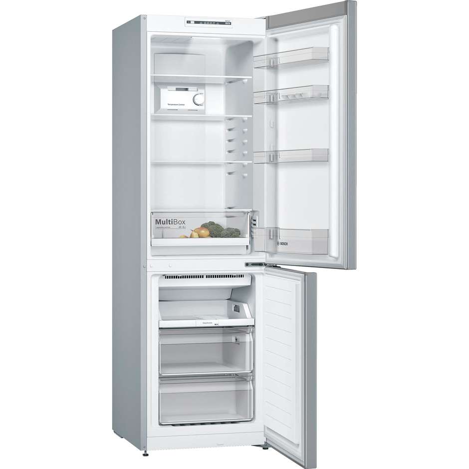 Bosch Serie 2 KGN36NLEA Frigorifero Combinato MultiBox MultiAirflow NoFrost 329 L Classe E Inox