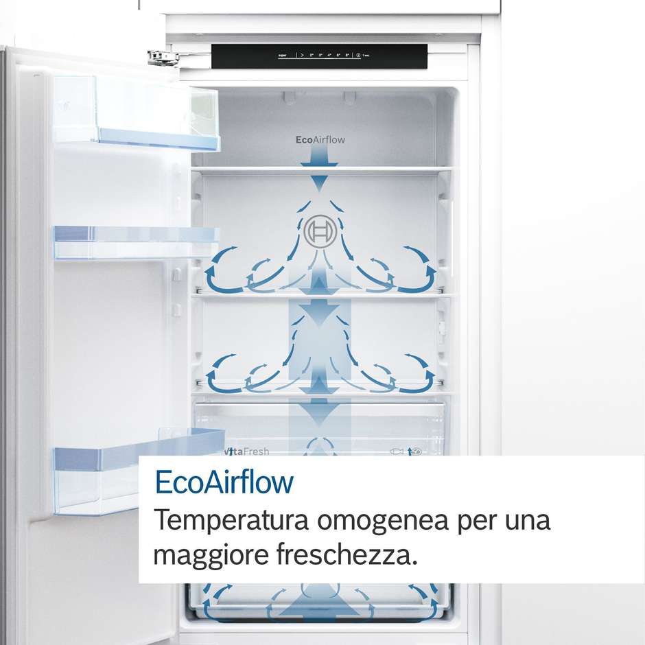 Bosch Serie 2 KIV865SE0 Frigorifero Combinato da Incasso 267 Litri Low Frost EcoAirflow MultiBox XXL Classe E