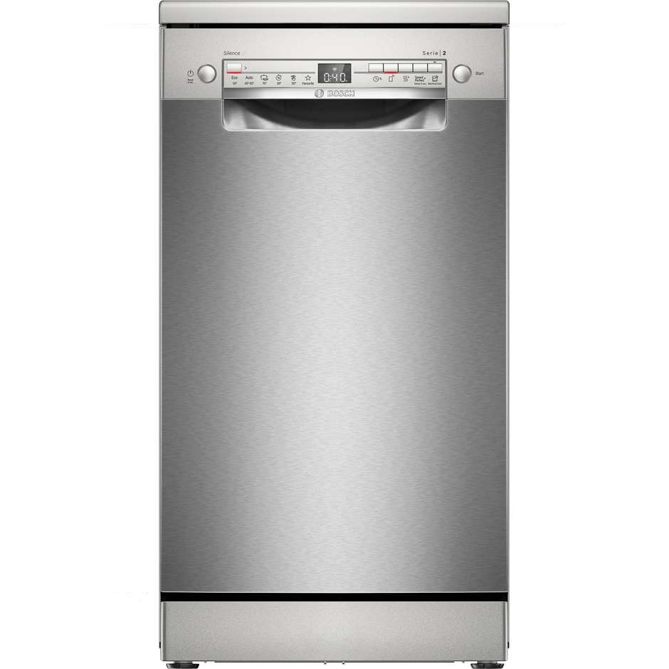Bosch Serie 2 SPS2HKI55E Lavastoviglie Slim 45 cm 10 Coperti Home Connect Inox