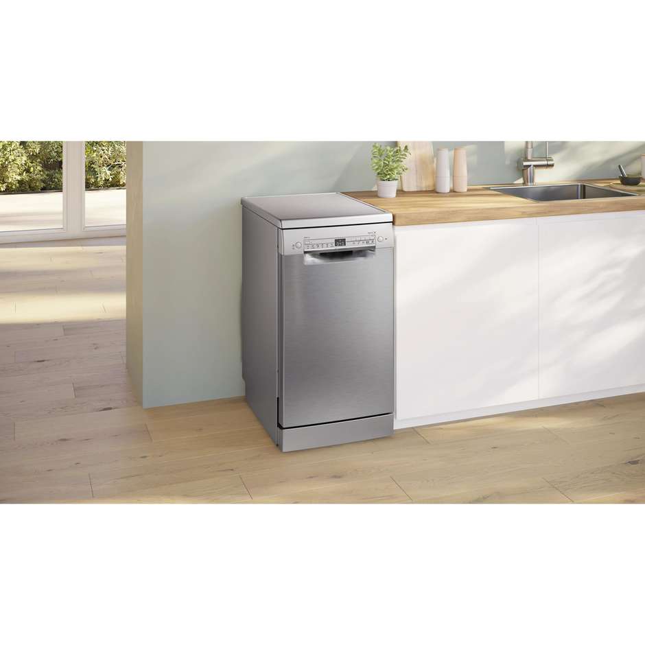 Bosch Serie 2 SPS2HKI55E Lavastoviglie Slim 45 cm 10 Coperti Home Connect Inox