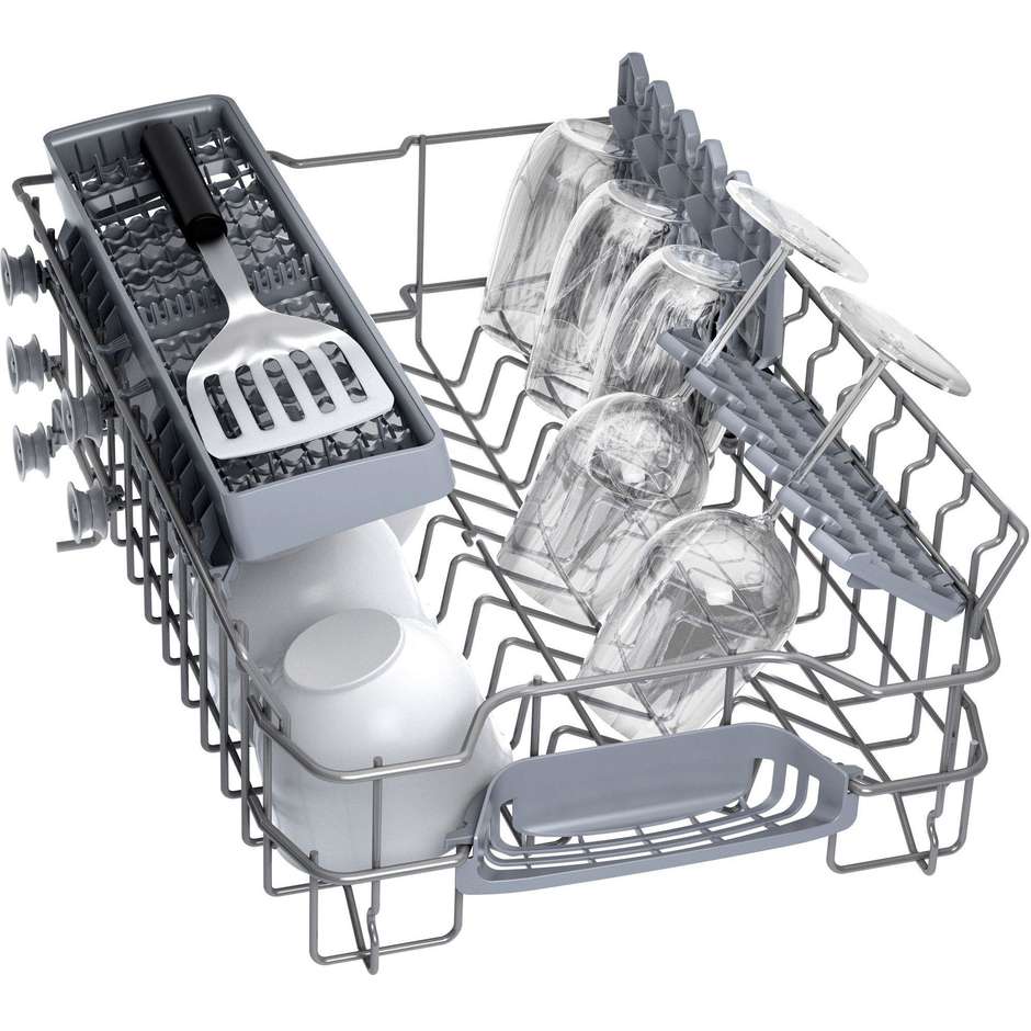 Bosch Serie 2 SPS2HKW58E Lavastoviglie Slim 45 cm Libera Installazione 10 Coperti 46 dB Motore EcoSilence Drive DuoPower Home Connect Classe E Bianco