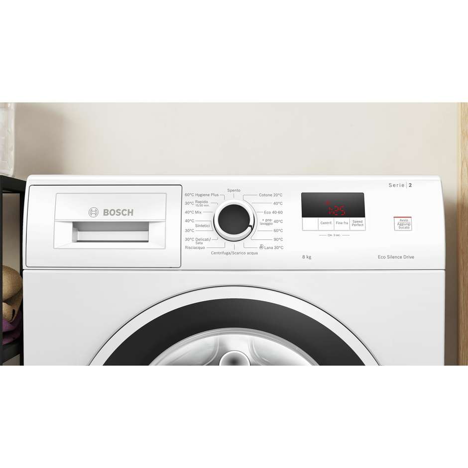 Bosch Serie 2 WGE03200IT Lavatrice a carica frontale Capacita 8 Kg 1200 Giri/min Classe A Colore Bianco