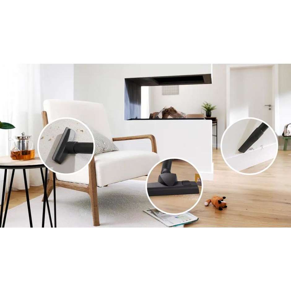 Bosch Serie 4 BGB41BA1 Aspirapolvere a Traino con Sacco 600W Sacco 4L Silenzioso 75dB Nero