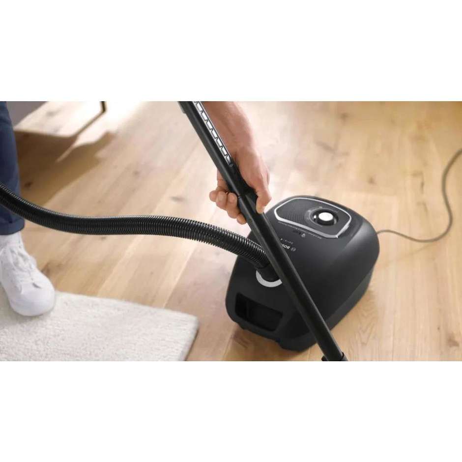 Bosch Serie 4 BGB41BA1 Aspirapolvere a Traino con Sacco 600W Sacco 4L Silenzioso 75dB Nero