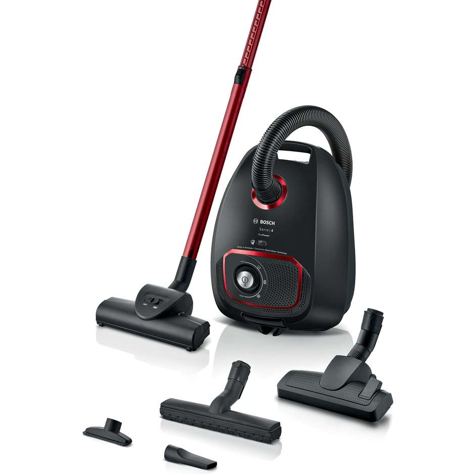 Bosch Serie 4 BGL41POW2H Aspirapolvere a traino Capacita 4 Lt Aspiratore a cilindro Secco 850 W Sacchetto per la polvere