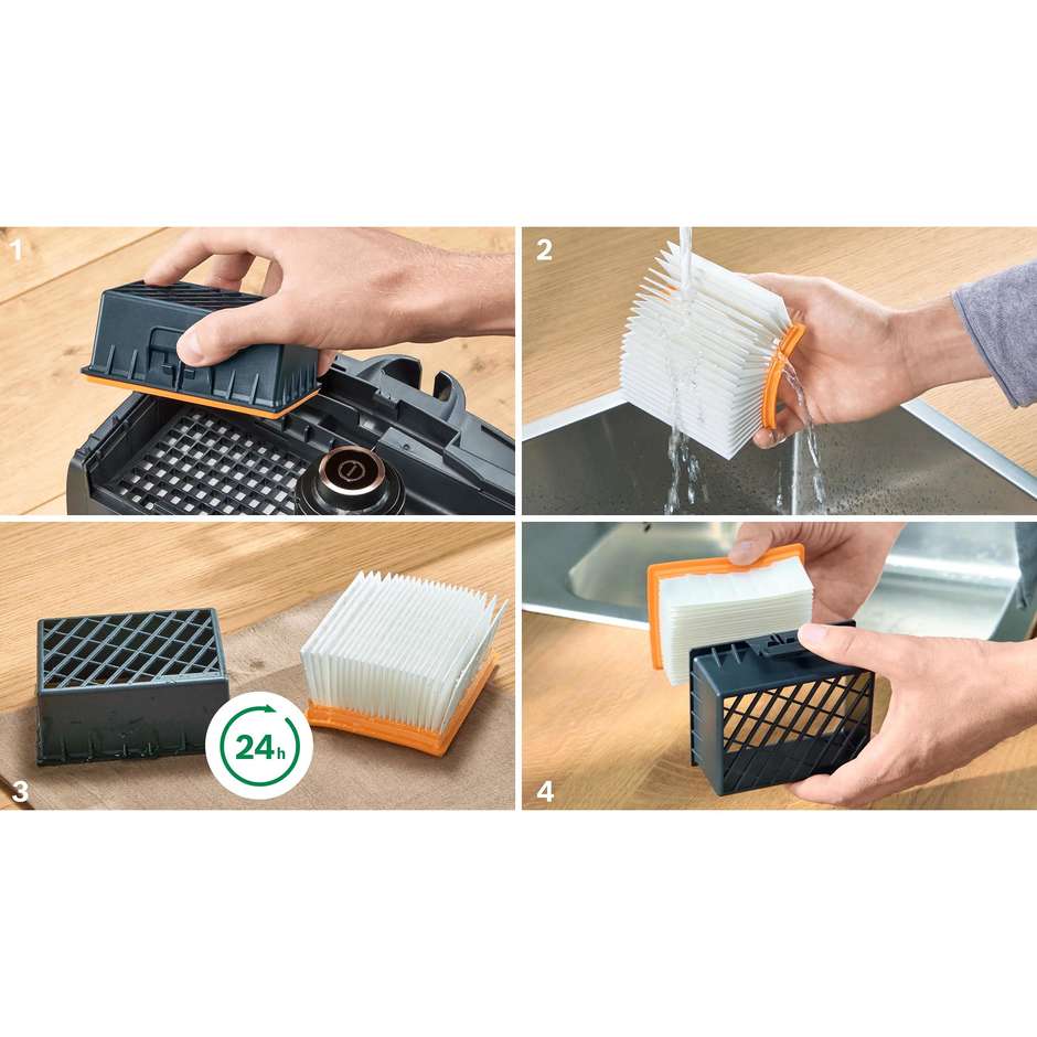 Bosch Serie 4 BGL41POW2H Aspirapolvere a traino Capacita 4 Lt Aspiratore a cilindro Secco 850 W Sacchetto per la polvere