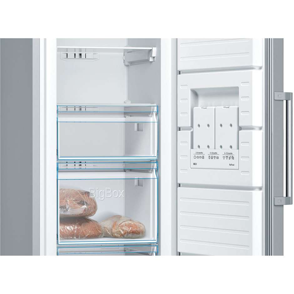 Bosch Serie 4 GSN36VLEP Congelatore verticale monoporta da libera installazione Capacita 242 Lt Classe E Colore Acciaio inox