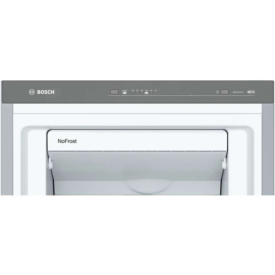 Bosch Serie 4 GSN36VLEP Congelatore verticale monoporta da libera installazione Capacita 242 Lt Classe E Colore Acciaio inox