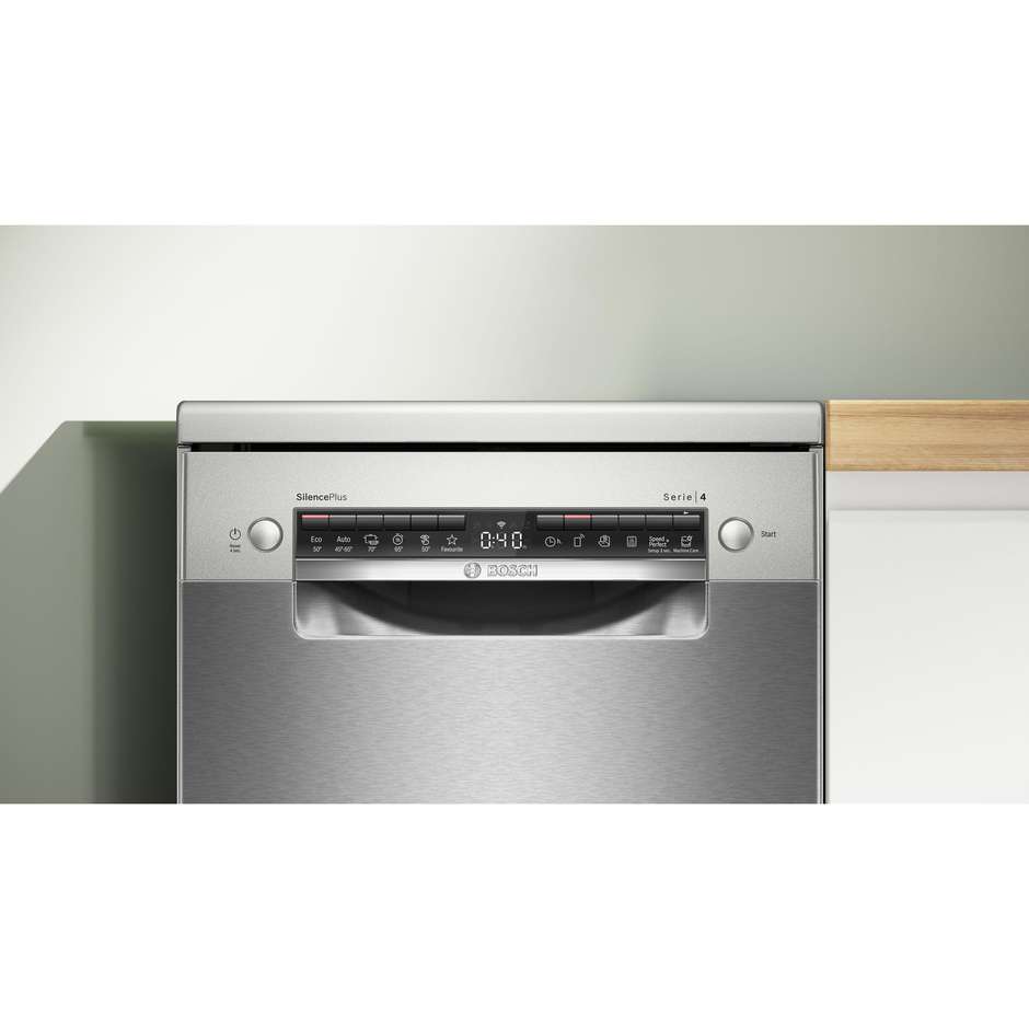 Bosch Serie 4 SPS4EMI24E Lavastoviglie da libera installazione 10 Coperti 6 Programmi Classe C Colore Acciaio inox