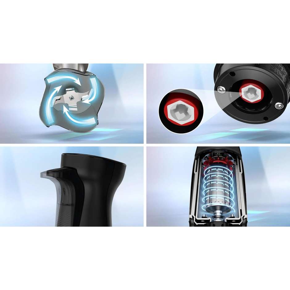 Bosch Serie 6 ErgoMaster MSM6M610 Frullatore ad Immersione 1000W Frizione Ceramica QuattroBlade Pro