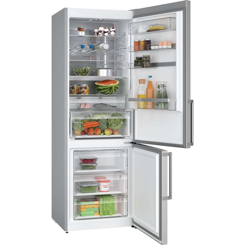 Bosch Serie 6 KGN49AICT Frigorifero Combinato Libera installazione Capacità 440 Lt Classe C Colore Acciaio inox