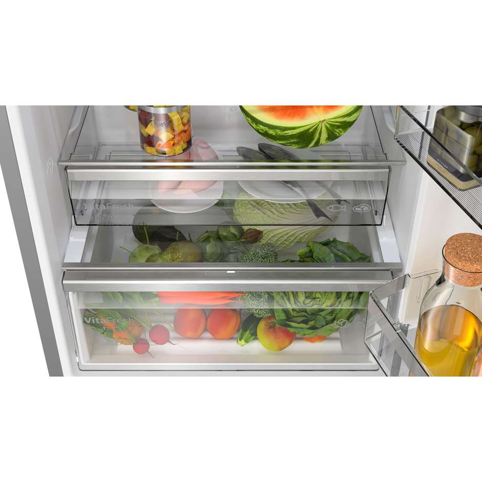 Bosch Serie 6 Maxi 70 cm KGN49AICT Frigorifero Combinato VitaFresh Pro 0°C Metal Backwall 483 L Inox