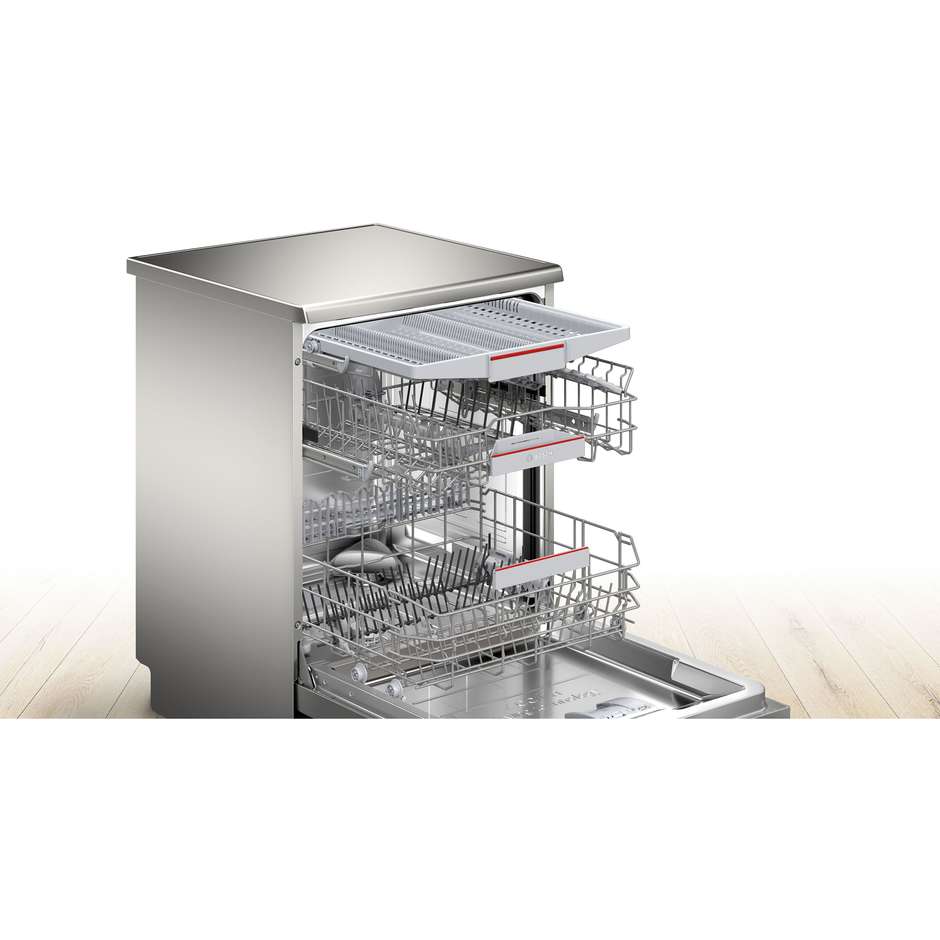 Bosch Serie 6 SMS6ZCI10E Lavastoviglie da libera installazione 14 Coperti 6 Programmi Classe B Colore Acciaio