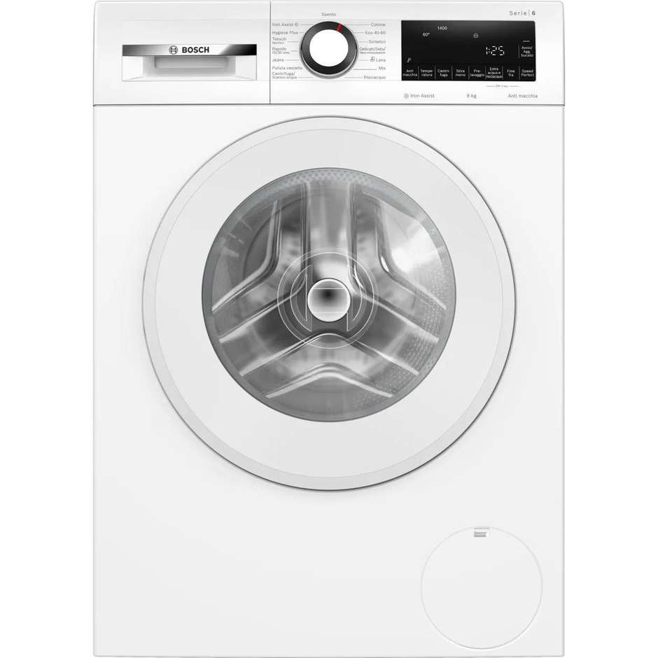 Bosch Serie 6 WGG244Z6IT Lavatrice Carica frontale Capacita 9 kg 1400 Giri/min Classe A Colore Bianco