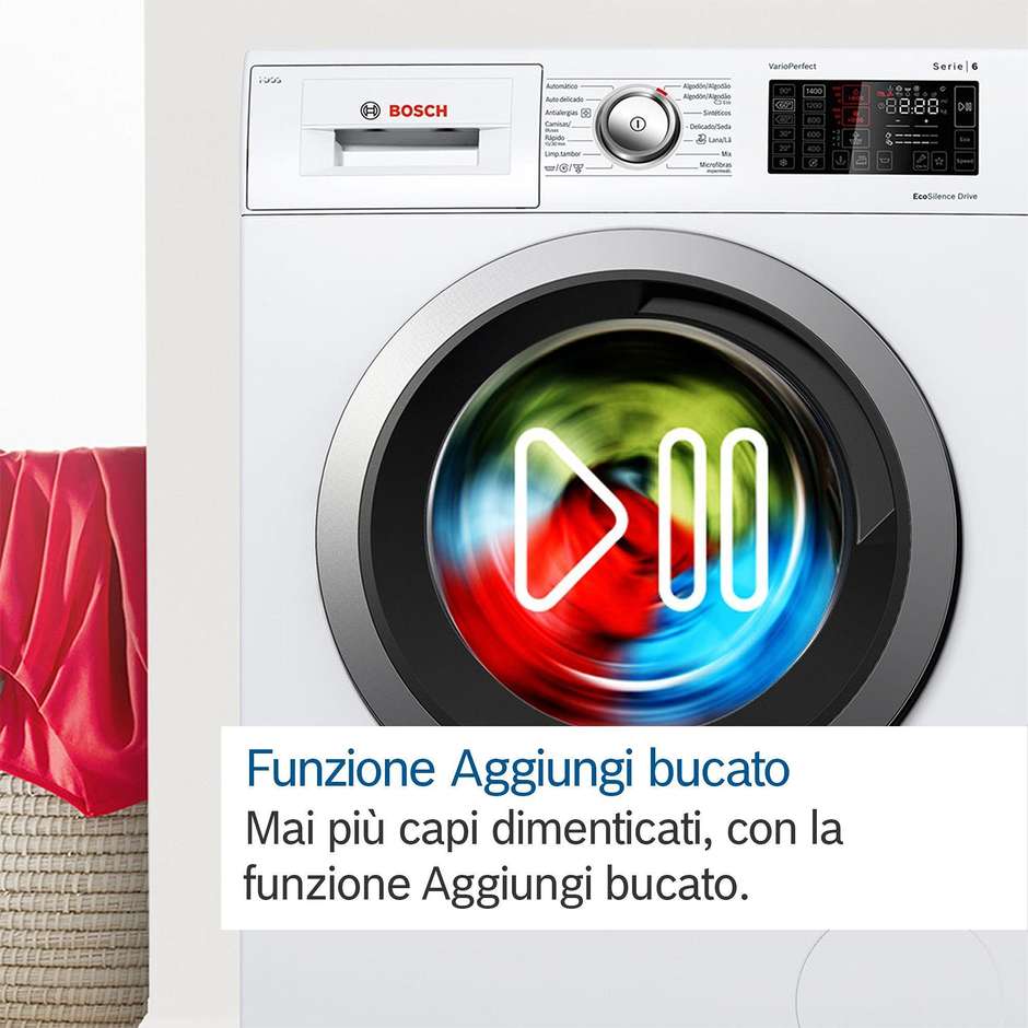Bosch Serie 6 WGG254Z6II Lavatrice Caricamento frontale Capacita 10 kg 1400 Giri/min Classe A Bianco