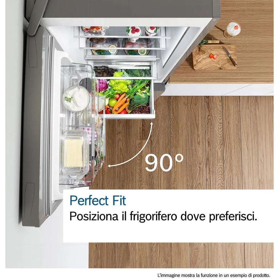 Bosch Serie 8 Maxi 70 cm KGN49OCAF Frigorifero Combinato Top Class A VitaFresh Pro 440 L Antracite