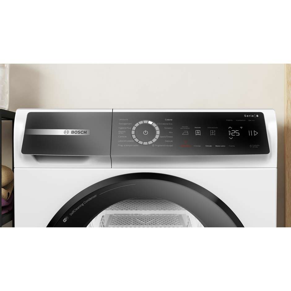 Bosch Serie 8 WQB245B0IT Asciugatrice Pompa di Calore 9 kg Wi-Fi Home Connect SelfCleaning Condenser