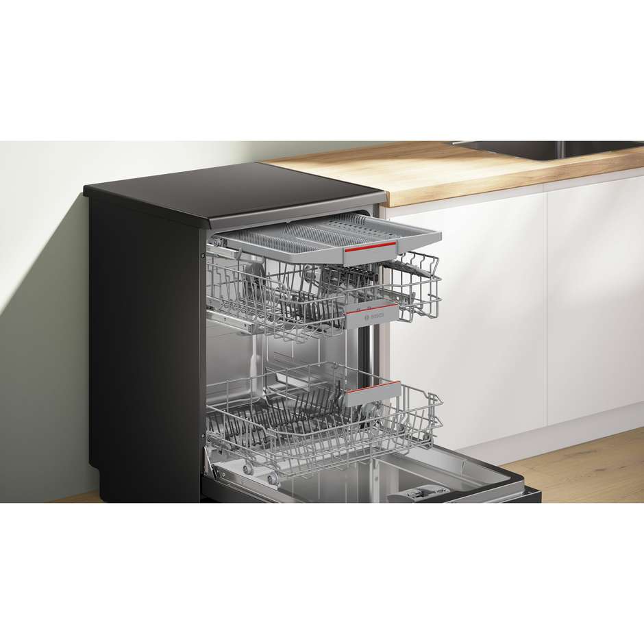 Bosch SMS4EMC06E lavastoviglie 60 cm 14 coperti nera, classe B