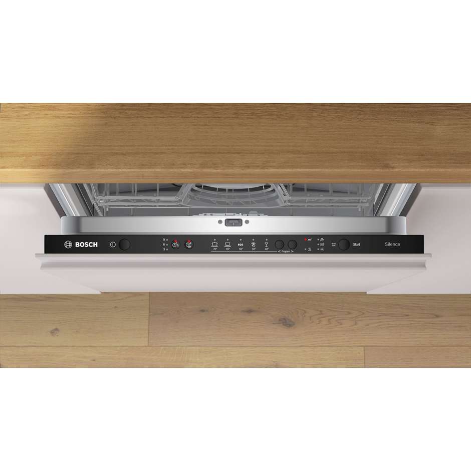 BOSCH SMV25EX02E Lavastoviglie da Incasso a Scomparsa Totale 60 cm Standard 13 Coperti 5 Programmi Classe E 48 dB Cestelli Modulari