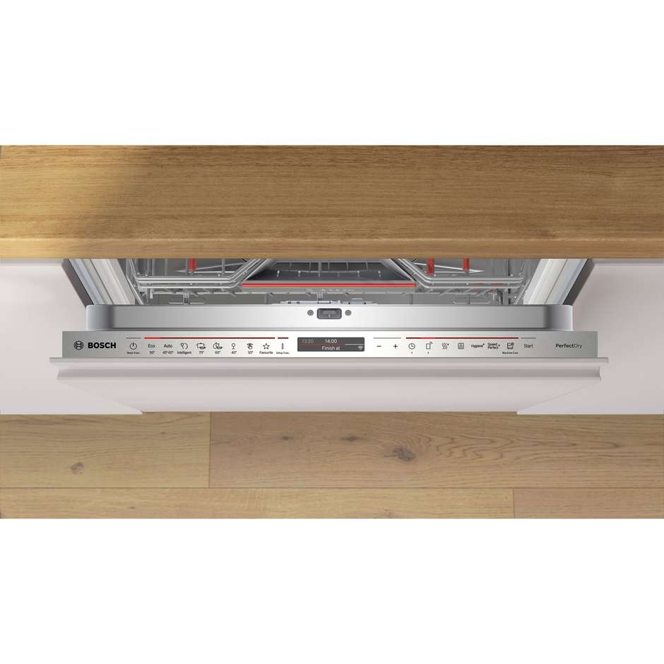 BOSCH SMV8YCX02E Lavastoviglie da Incasso a Scomparsa Totale 60 cm Standard 14 Coperti 8 Programmi Classe A 44 dB Cestelli Modulari