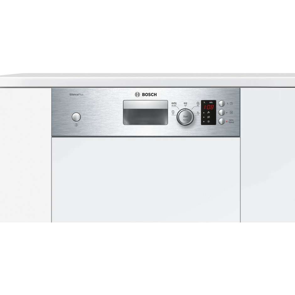 Bosch SPI50E85EU lavastoviglie da semi incasso 45 cm 9 coperti 5 programmi classe A+ frontalino inox