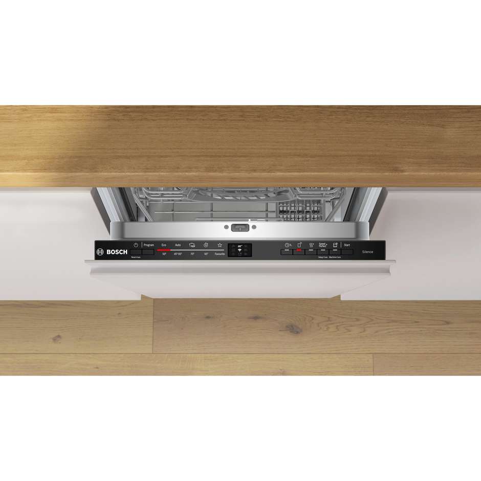 BOSCH SPV2HKX42E Lavastoviglie da Incasso a Scomparsa Totale 45 cm Slim 10 Coperti 5 Programmi Classe E 46 dB Cestelli Modulari