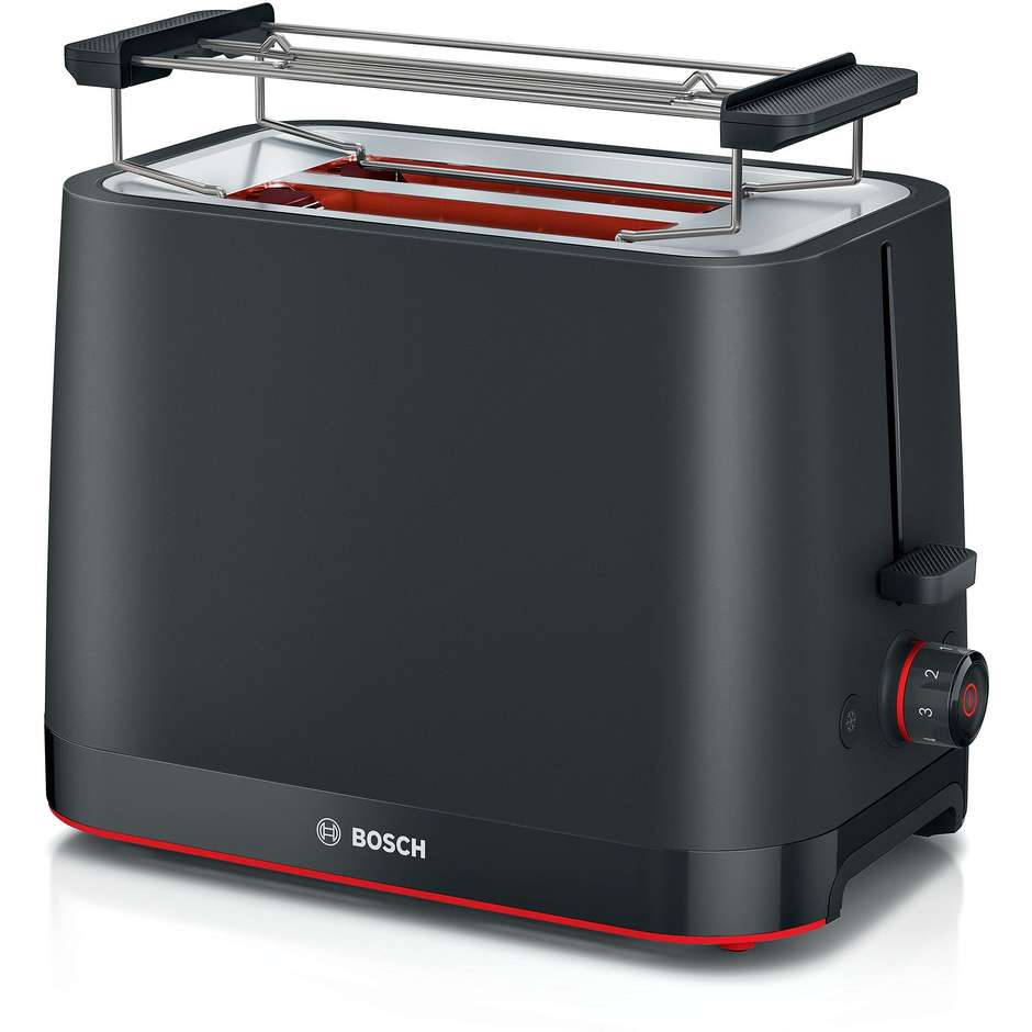 Bosch TAT3M123 Tostapane Compatto a 2 Fessure 950 W Nero