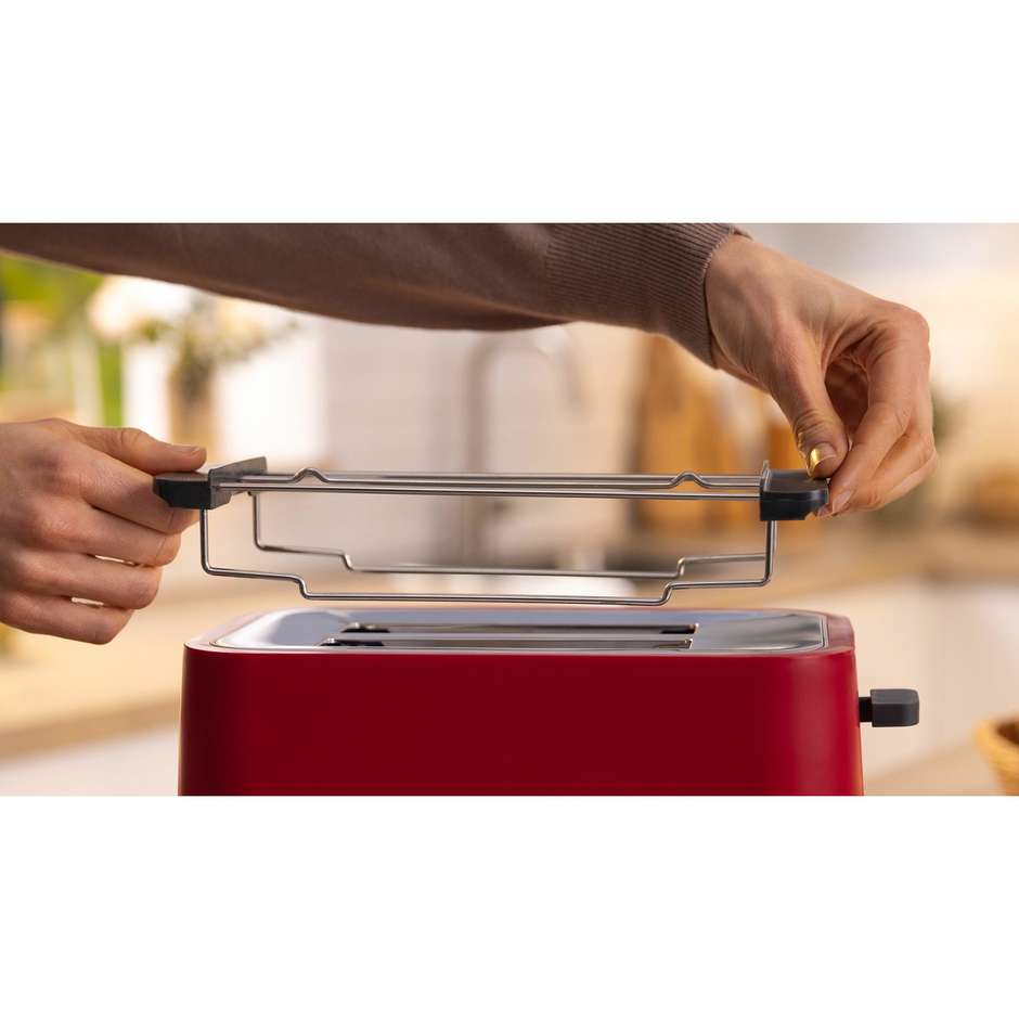 Bosch TAT3M124 Tostapane Compatto a 2 Fessure 950 W Rosso