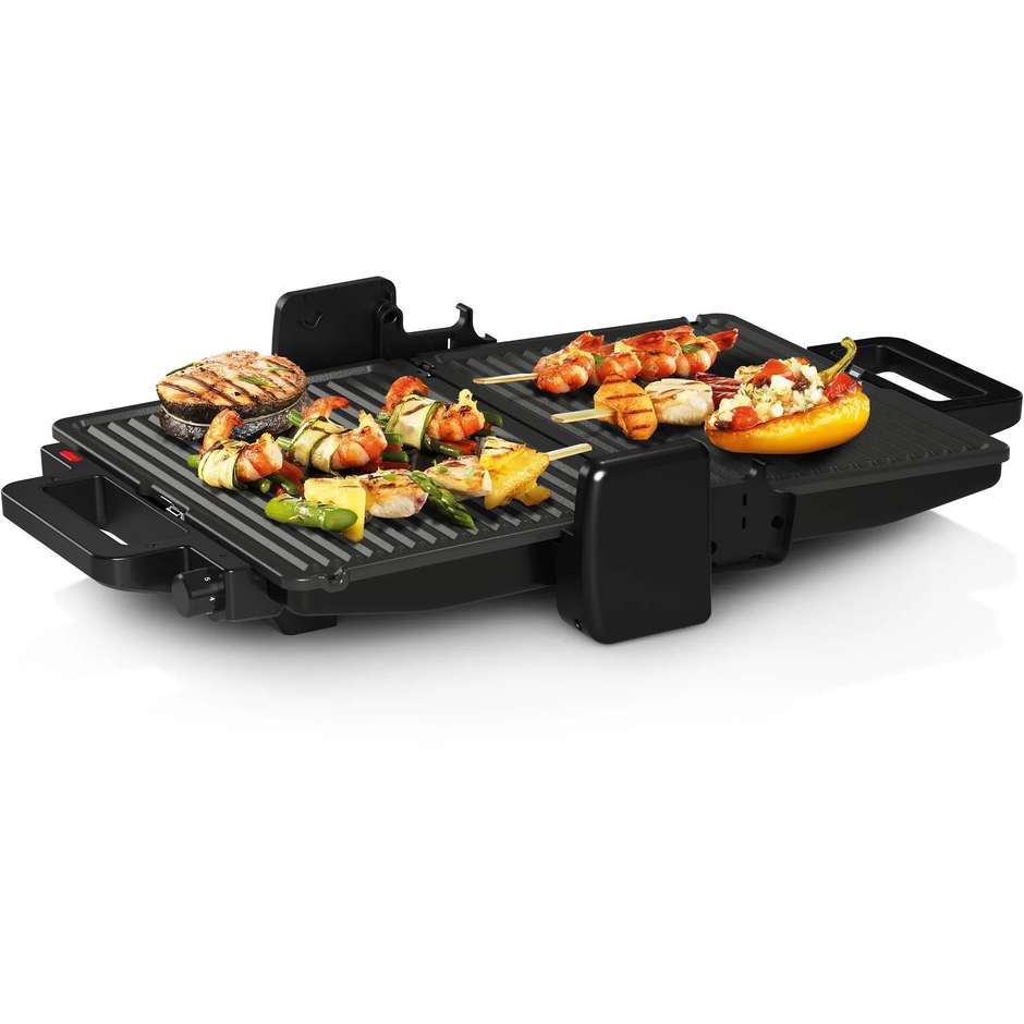 Bosch TCG3323 Bistecchiera Elettrica 2000 W Piastre Rimovibili Nero
