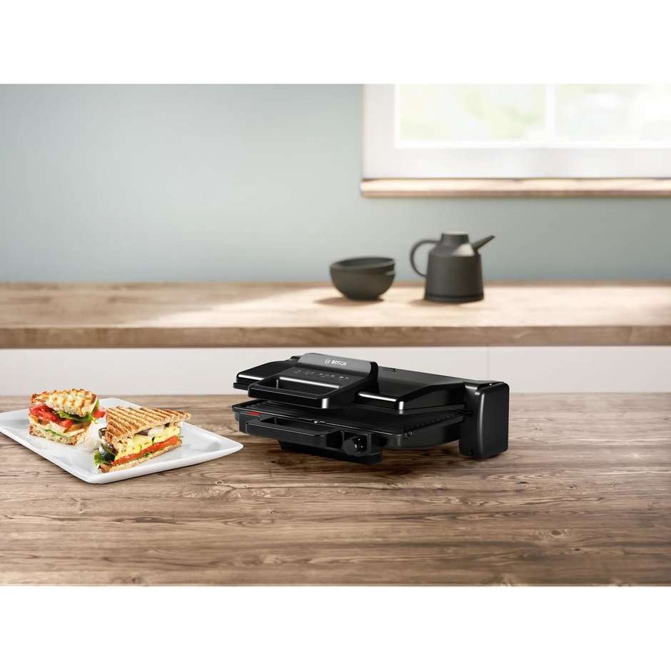 Bosch TCG3323 Bistecchiera Elettrica 2000 W Piastre Rimovibili Nero