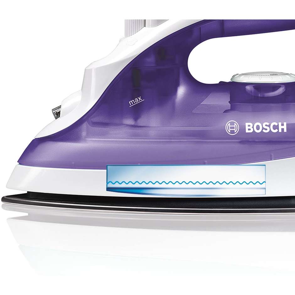 Bosch TDA2320 ferro da stiro a vapore 2000 Watt piastra inox colore viola e bianco