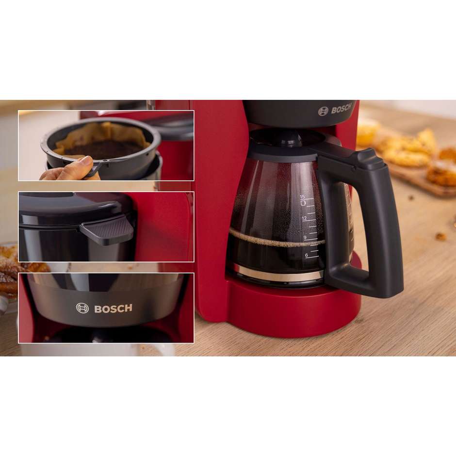 Bosch TKA3M134 Macchina da caffè americana MyMoment Colore Rosso