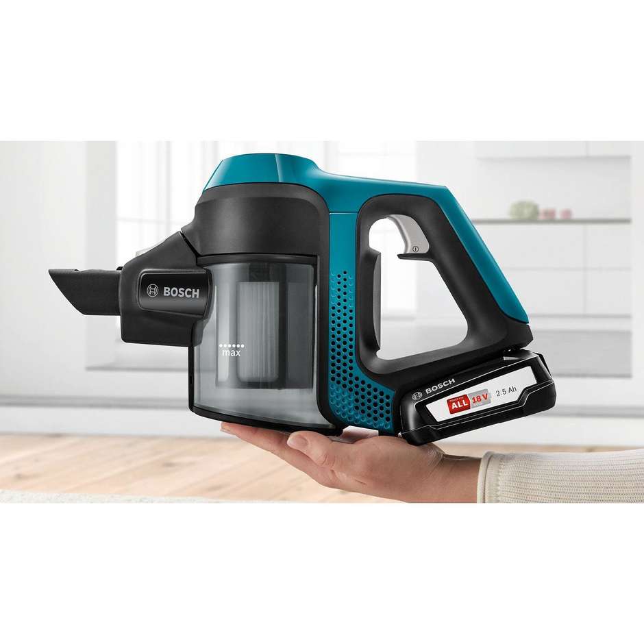 Bosch Unlimited Serie 6 BBS611LAG Scopa Elettrica Ricaricabile 18V Batteria Rimovibile 2,5Ah Grigio