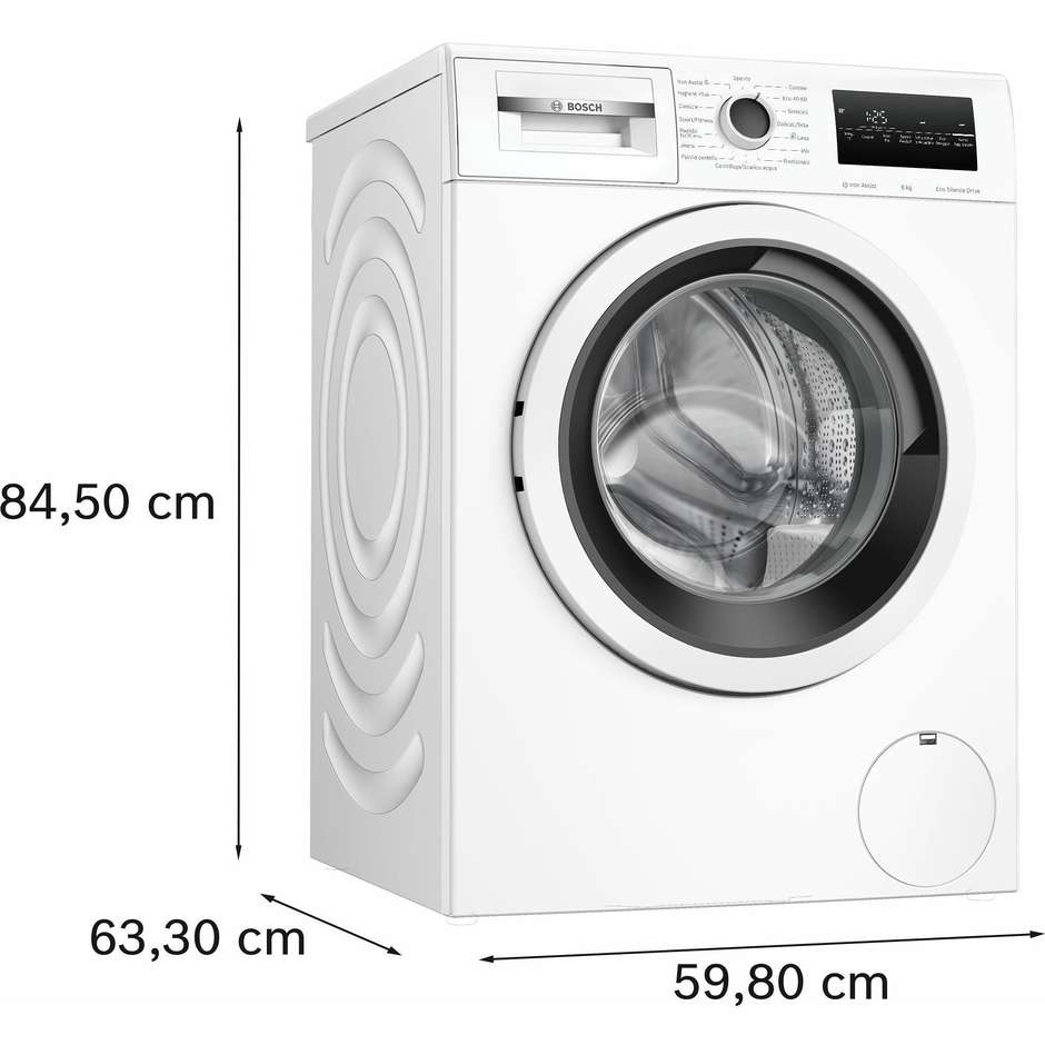 Bosch WAN24208II Lavatrice Carica frontale Capacita 8 Kg 1200 Giri/min Classe A Colore Bianco