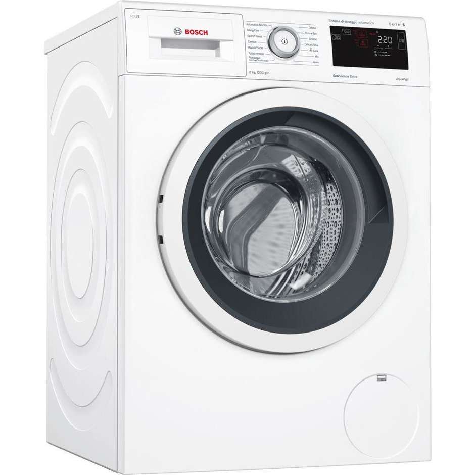 Bosch WAT24638IT lavatrice carica frontale 8 Kg 1200 giri classe A+++ colore bianco