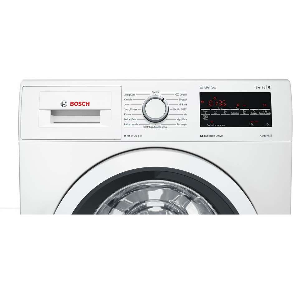 Bosch WAT28439IT lavatrice carica frontale 9 Kg 1400 giri classe A+++ inverter colore bianco