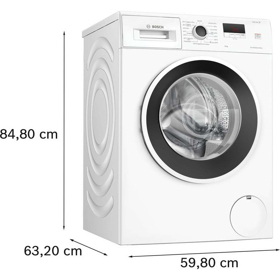 BOSCH WGE03200IT Lavatrice Carica frontale 60 cm 8 kg 1200 Giri/min Motore Inverter Classe A