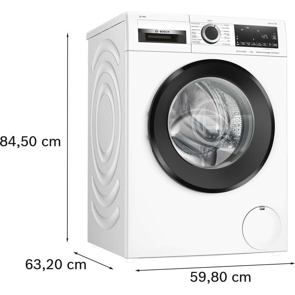 Bosch WGG244F0II Lavatrice Carica Frontale Capacita 9 Kg 1400 Giri/min Classe A Colore Bianco