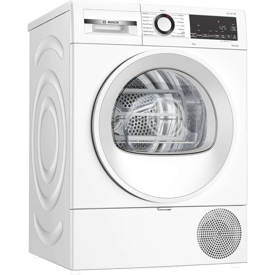 Bosch WQG243D6IT Asciugatrice a Pompa di Calore 9 kg Classe A++ Bianco