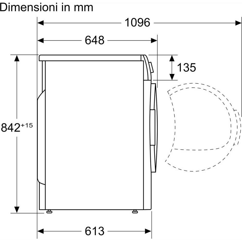 Bosch WQG243D6IT Asciugatrice a Pompa di Calore 9 kg Classe A++ Bianco