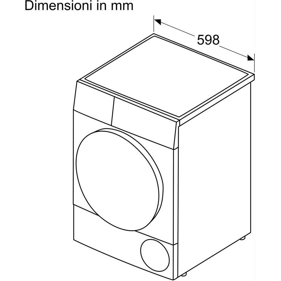 Bosch WQG243D6IT Asciugatrice Carica frontale Capacita 9 Kg Classe C Colore Bianco