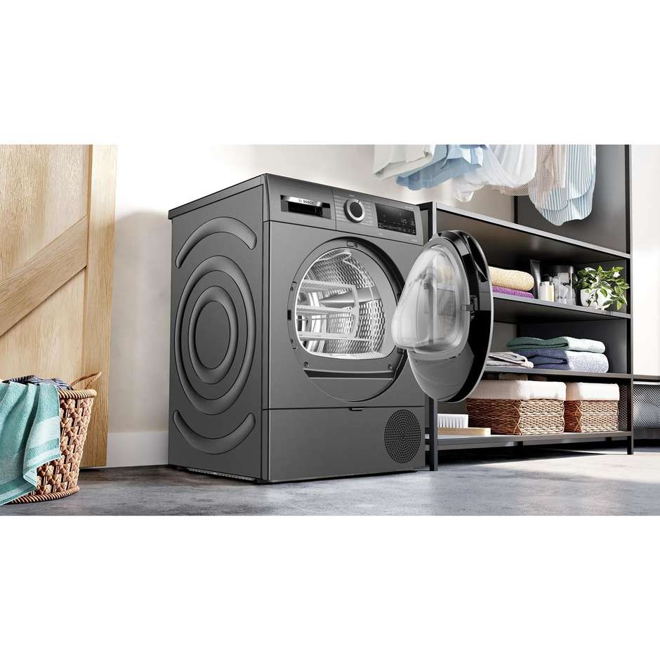 Bosch WQG243DRII Serie 6 asciugatrice a pompa di calore 9 kg, classe C, antracite