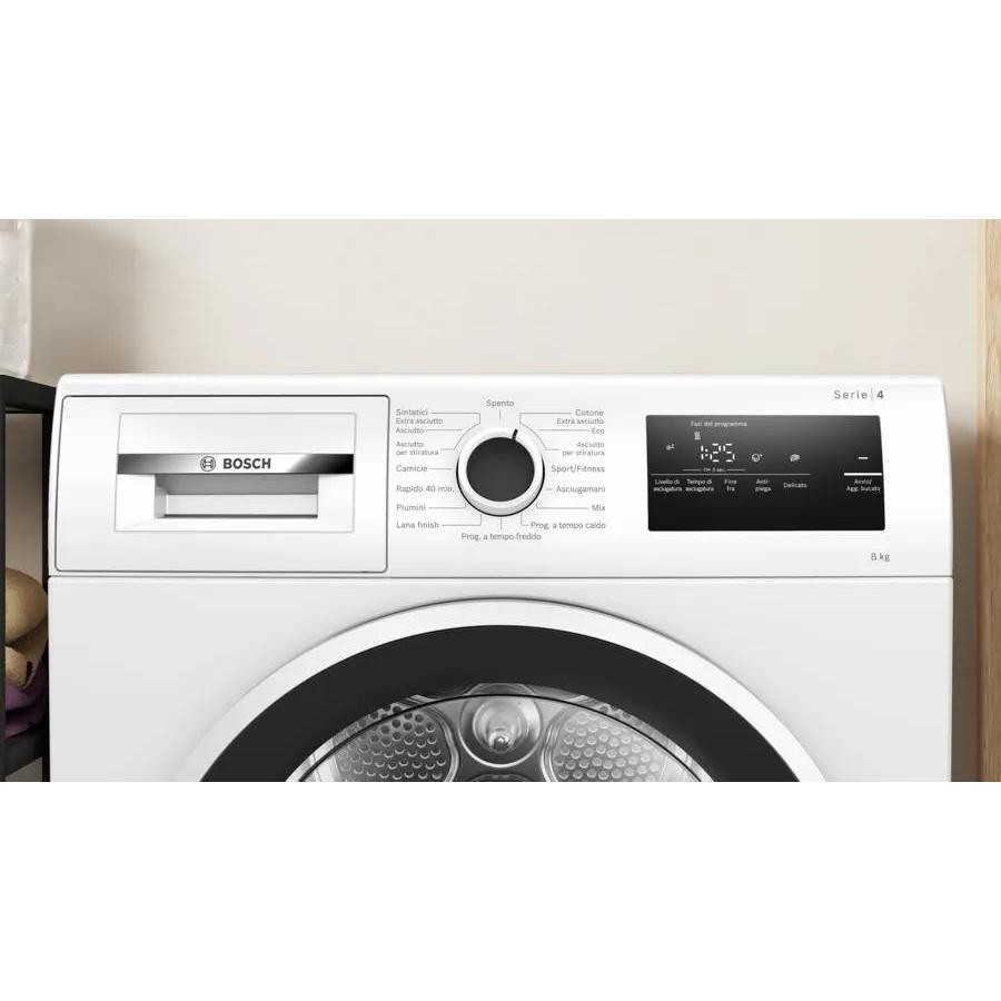 Bosch WTH85208II Asciugatrice a pompa di calore Capacità 8 kg Classe E Colore Bianco