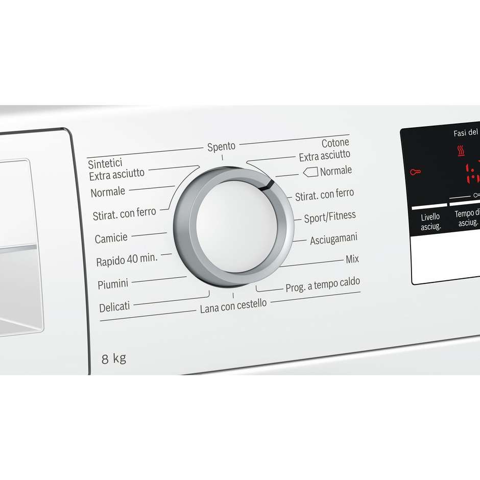 Bosch WTH85218IT asciugatrice a pompa di calore 8 Kg classe A++ colore bianco