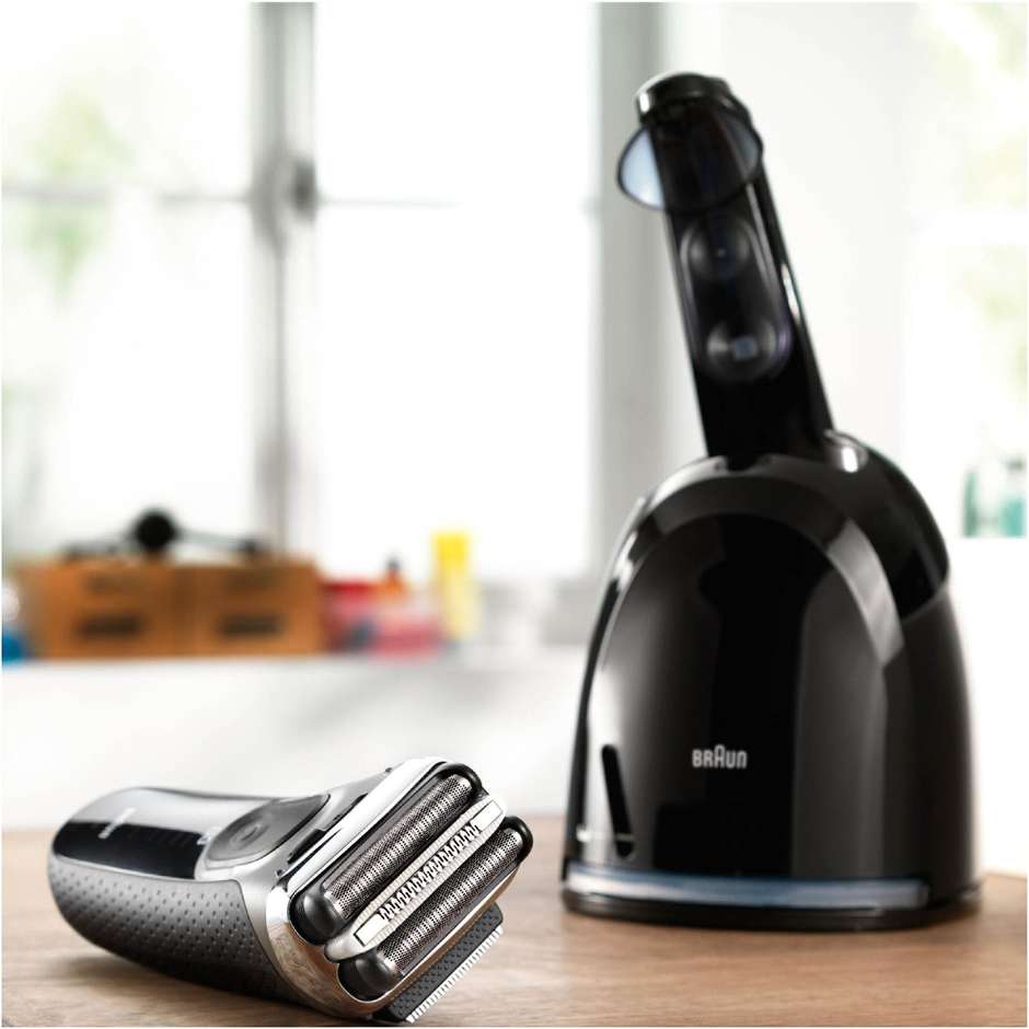 Braun 3050 CC Series 3 Rasoio elettrico ricaricabile/rete con sistema Clean&Charge