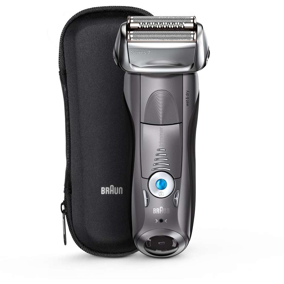 Braun 7855 Serie 7 Rasoio 3 Lame Wet & Dry Colore Argento