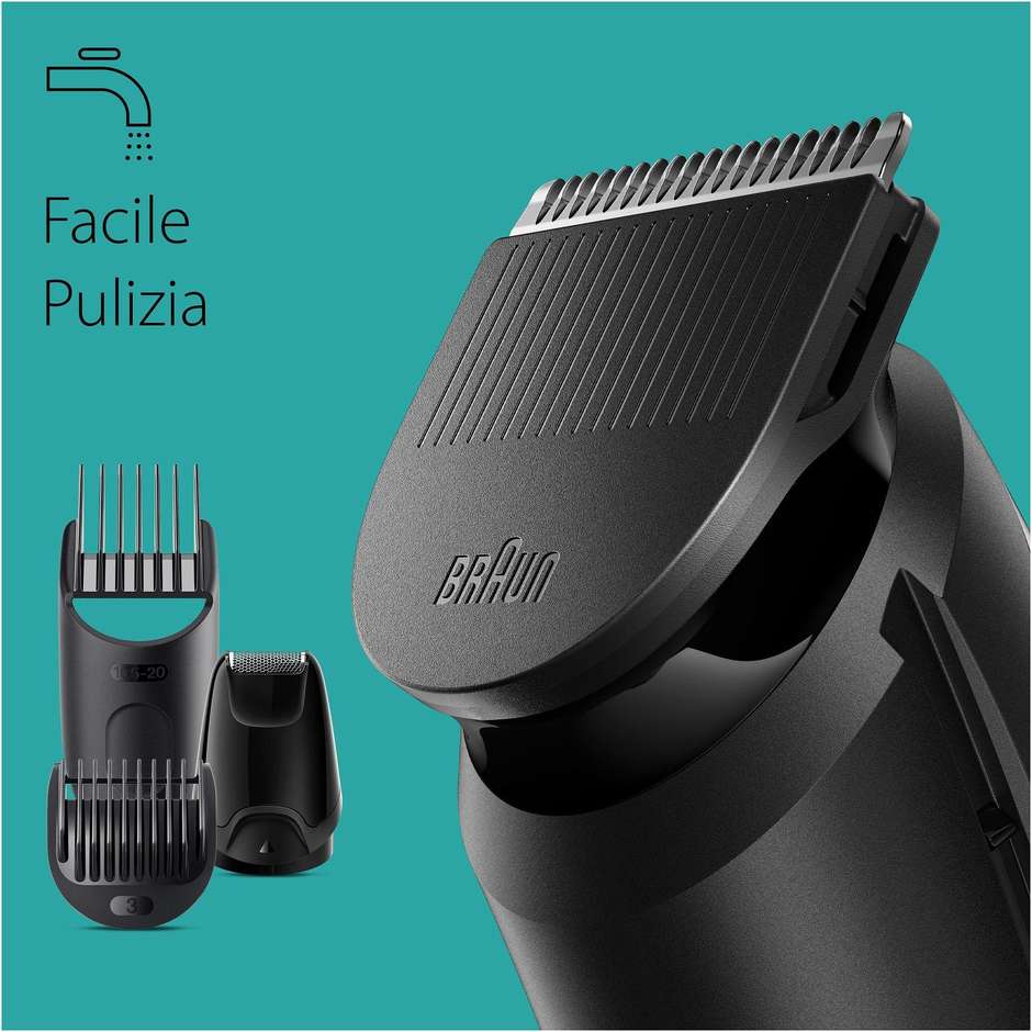 Braun All-in-One Series 3 MGK3410 Kit Rifinitore 6 in 1 per Barba e Capelli Ricaricabile
